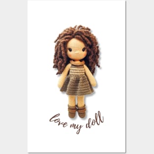 Handmade Wool Doll, Cozy and Cute - design 2 Posters and Art